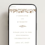"Morning Fields" - Wedding Website in Matte Gold by Amy Kross - Mobile Layout