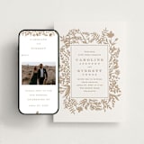 "Morning Fields" - Wedding Website in Matte Gold by Amy Kross - Match Your Stationery