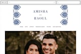 "Calcutta Stamp" - Wedding Website in Azure by Oma N. Ramkhelawan - Desktop Design