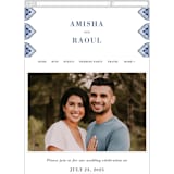 "Calcutta Stamp" - Wedding Website in Azure by Oma N. Ramkhelawan - Mobile Layout