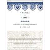 "Calcutta Stamp" - Wedding Website in Azure by Oma N. Ramkhelawan - Mobile Layout