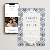 "Calcutta Stamp" - Wedding Website in Azure by Oma N. Ramkhelawan - Match Your Stationery