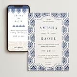 "Calcutta Stamp" - Wedding Website in Azure by Oma N. Ramkhelawan - Match Your Stationery
