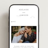 "Connected" - Wedding Website in Snow by Kelsey Mucci - Mobile Layout