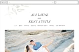 "Halcyon" - Wedding Website in Snow by Leah Bisch - Desktop Design