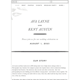 "Halcyon" - Wedding Website in Snow by Leah Bisch - Mobile Layout