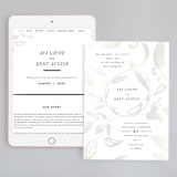 "Halcyon" - Wedding Website in Snow by Leah Bisch - Match Your Stationery