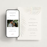 "Palm Vibes" - Wedding Website in Porcelain by Pixel and Hank - Match Your Stationery