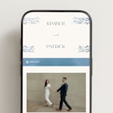 "Porcelain" - Wedding Website in Delft Blue by Ashley DeMeyere - Mobile Layout