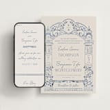 "Pavilion" - Wedding Website in Navy by Petra Kern - Match Your Stationery