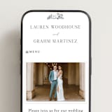 "Countryside Villa" - Wedding Website in Noir by Shiny Penny Studio - Mobile Layout