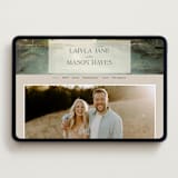 "Reflections" - Wedding Website in Lake by Lindsay Megahed - Desktop Design