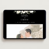 "Botanical Love" - Wedding Website in Black Tie by Susan Moyal - Desktop Design