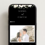 "Botanical Love" - Wedding Website in Black Tie by Susan Moyal - Mobile Layout