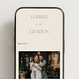 "Tendu" - Wedding Website in Creme by Carly Reed Walker - Mobile Layout