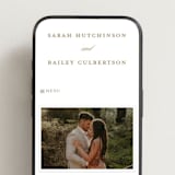 "Wildflower Trellis" - Wedding Website in Iris by Everett Paper Goods - Mobile Layout