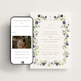 "Wildflower Trellis" - Wedding Website in Iris by Everett Paper Goods - Match Your Stationery
