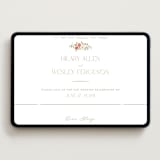 "Roses Crest" - Wedding Website in Pomegranate by Everett Paper Goods - Desktop Design