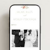 "Roses Crest" - Wedding Website in Pomegranate by Everett Paper Goods - Mobile Layout