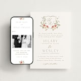 "Roses Crest" - Wedding Website in Pomegranate by Everett Paper Goods - Match Your Stationery