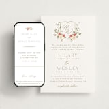 "Roses Crest" - Wedding Website in Pomegranate by Everett Paper Goods - Match Your Stationery