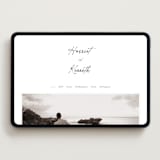 "Scripted Elegance" - Wedding Website in Linen by Ana de Sousa - Desktop Design