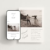 "Scripted Elegance" - Wedding Website in Linen by Ana de Sousa - Match Your Stationery