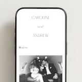 "Contemporary" - Wedding Website in Cotton by Vanessa Doyle - Mobile Layout