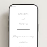 "Contemporary" - Wedding Website in Cotton by Vanessa Doyle - Mobile Layout