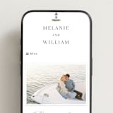 "East Coast Lighthouse" - Wedding Website in Snow by Becky Nimoy - Mobile Layout