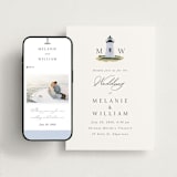 "East Coast Lighthouse" - Wedding Website in Snow by Becky Nimoy - Match Your Stationery