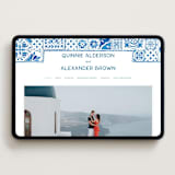 "watercolor tile" - Wedding Website in Navy by Anastasia Makarova - Desktop Design