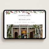 "Romantic Florals" - Wedding Website in Peony by Susan Moyal - Desktop Design