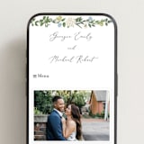 "Hydrangea Vine" - Wedding Website in Coastal by Susan Moyal - Mobile Layout