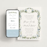 "Hydrangea Vine" - Wedding Website in Coastal by Susan Moyal - Match Your Stationery