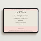 "Hand Illustrated Crest" - Wedding Website in Peony by Jackie Crawford - Desktop Design