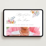 "Floral Pop" - Wedding Website in Tropical by Itsy Belle Studio - Desktop Design