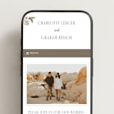 "Daphne" - Wedding Website in Sepia by Itsy Belle Studio - Mobile Layout