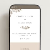 "Daphne" - Wedding Website in Sepia by Itsy Belle Studio - Mobile Layout