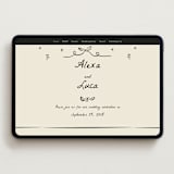 "Roses" - Wedding Website in Vanilla by Ani Somi - Desktop Design