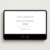 "Grand Scale" - Wedding Website in Caviar by Olivia Raufman - Desktop Design