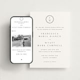 "Circle monogram" - Wedding Website in Cotton by Stacey Meacham - Match Your Stationery