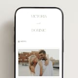 "Victoria" - Wedding Website in Clover by Kelly Schmidt - Mobile Layout