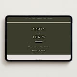 "refined" - Wedding Website in Deep Olive by Nicole Walsh - Desktop Design