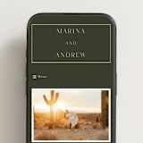 "refined" - Wedding Website in Deep Olive by Nicole Walsh - Mobile Layout