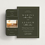 "refined" - Wedding Website in Deep Olive by Nicole Walsh - Match Your Stationery