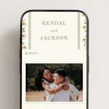 "Framed Floral" - Wedding Website in Mustard by Baumbirdy - Mobile Layout