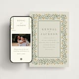 "Framed Floral" - Wedding Website in Mustard by Baumbirdy - Match Your Stationery
