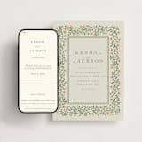 "Framed Floral" - Wedding Website in Mustard by Baumbirdy - Match Your Stationery