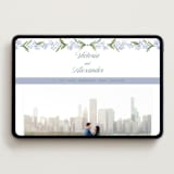 "Vintage Sketched" - Wedding Website in Wisteria by Jenna Holcomb - Desktop Design